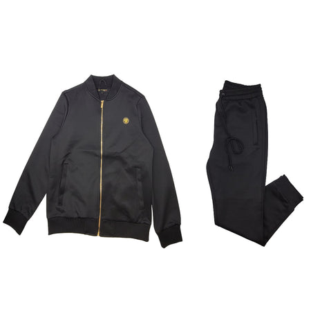 2 PCS FANCY MODERNO TRACKSUIT (BLACK MJST-572)