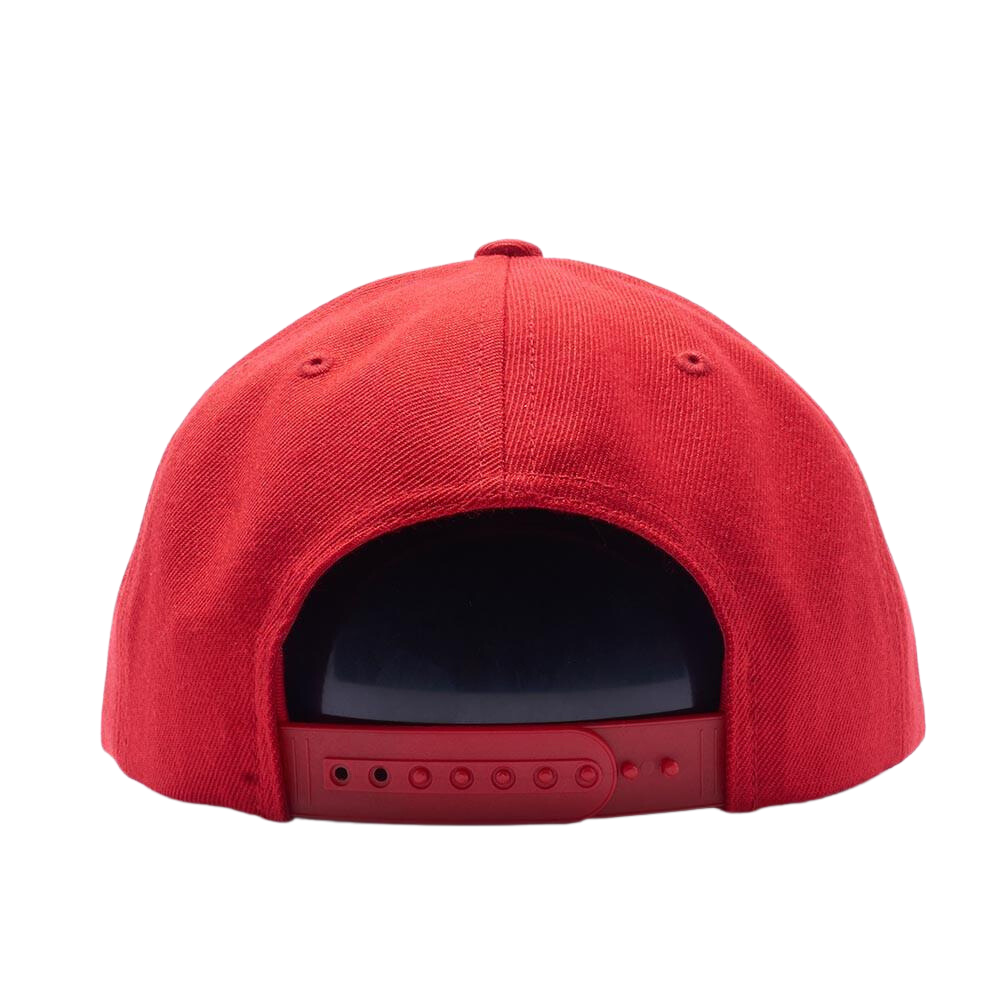 PIT BULL CAMBRIDGE WOOL BLENDED PLAIN SNAPBACK HAT (RED)