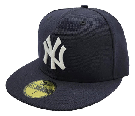 5950 YANKEES WHITE ON NAVY FITTED HAT