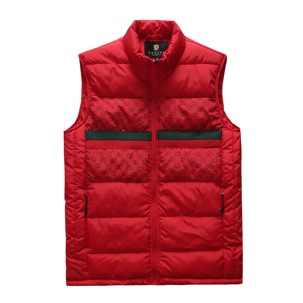 PAVINI FANCY PUFFER VEST (RED YS-S0054)