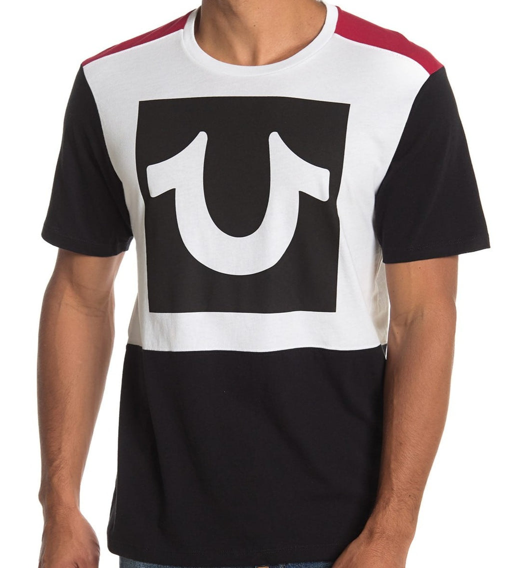 TRUE RELIGION COLOR BLOCKED TEE