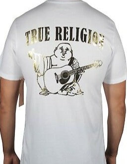 TRUE RELIGION GOLD BIG BUDDHA LOGO TEE