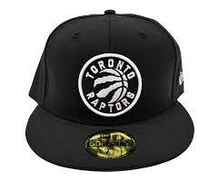 MEN'S 5950 TORONTO RAPTORS FITTED BLACK/WHITE LOGO HAT