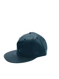 MEN'S TORONTO BLUE JAYS 5950 FITTED BLACK ON BLACK PU LEATHER HAT