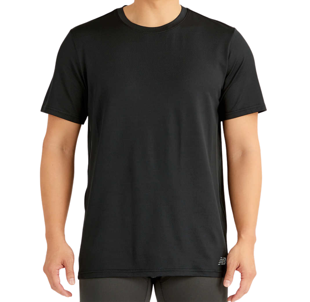 NEW BALANCE PERFORMANCE MEN'S CREW NECK TSHIRT (3-PACK) (BLACK)