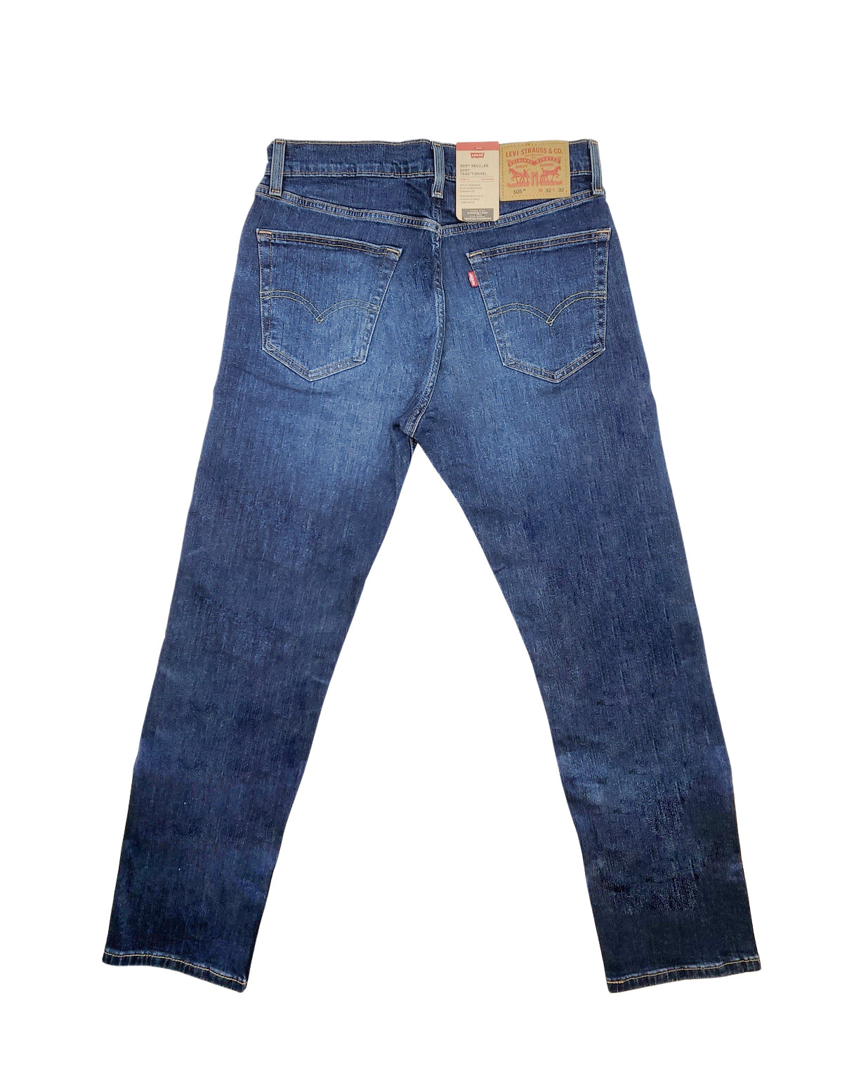 LEVI'S MEN'S 505 REGULAR STRAIGHT JEANS (BLUE)