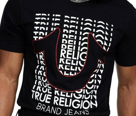 TRUE RELIGION ALL OVER LOGO TEE