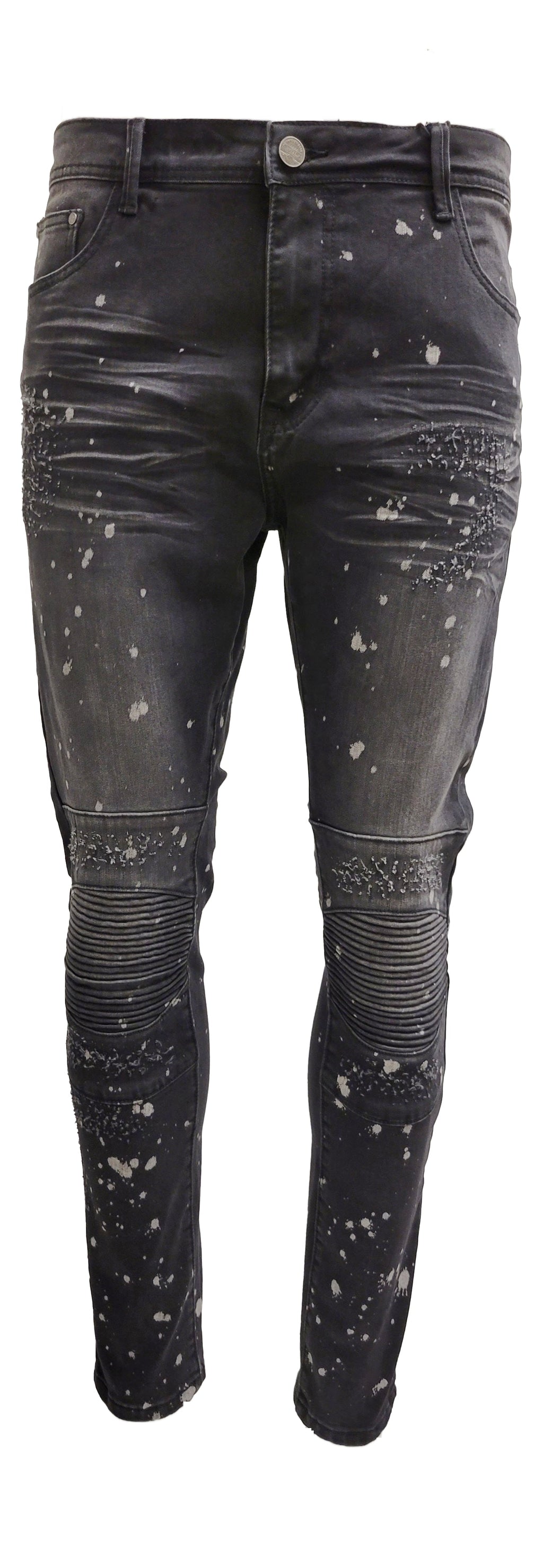 STRETCHED BIKER JEANS