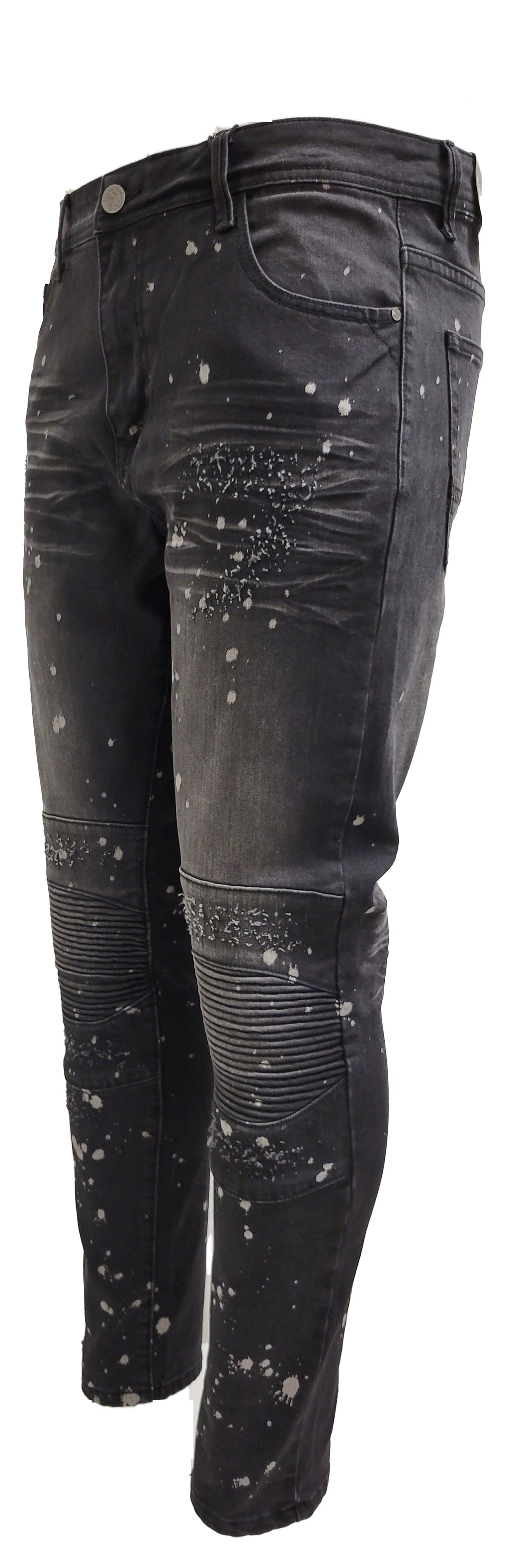 STRETCHED BIKER JEANS