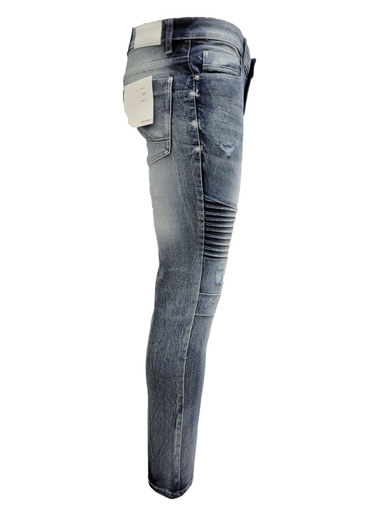 SOUTHPOLE MOTO JEANS (WASHED BLUE)