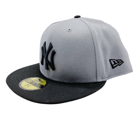 5950 YANKEES BLACK ON GREY FITTED HAT