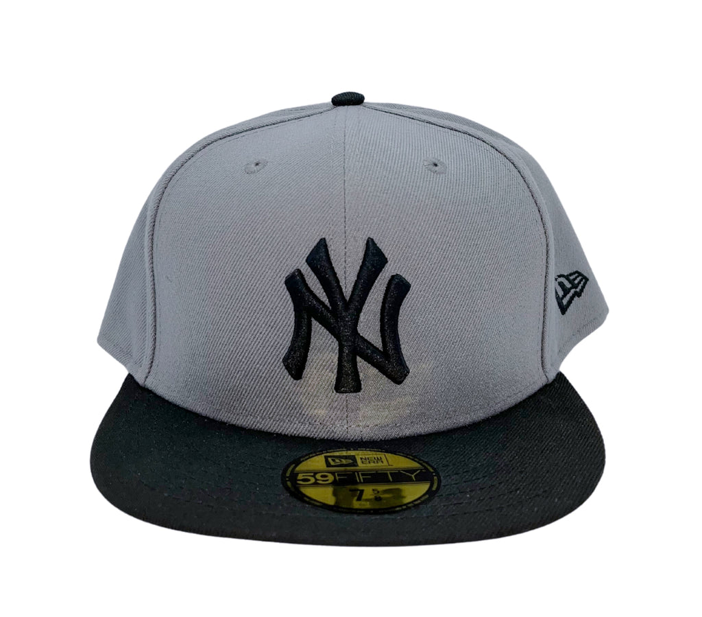 5950 YANKEES BLACK ON GREY FITTED HAT